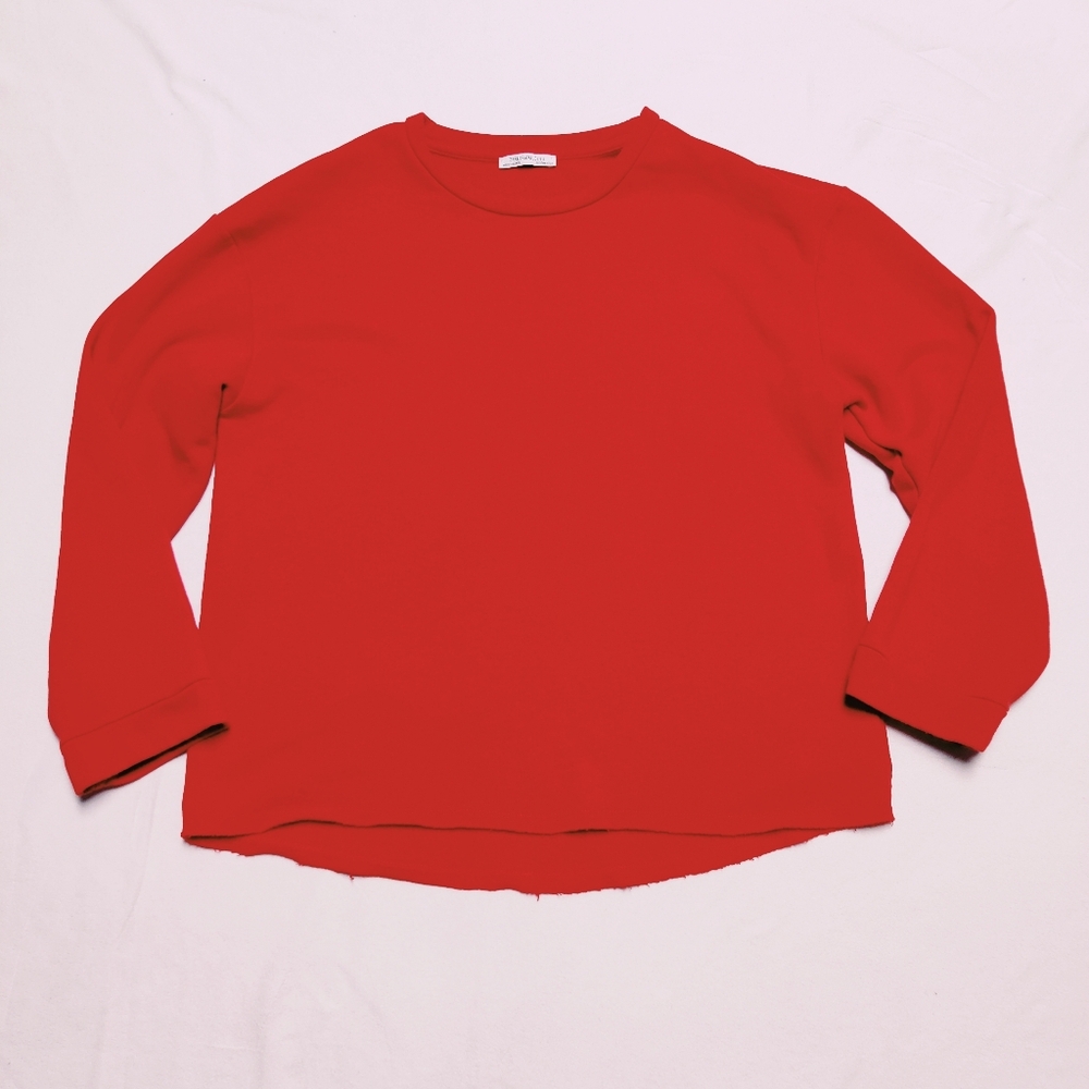 Zara Trafaluc Oversize Round Neck Sweatshirt Orange Size M